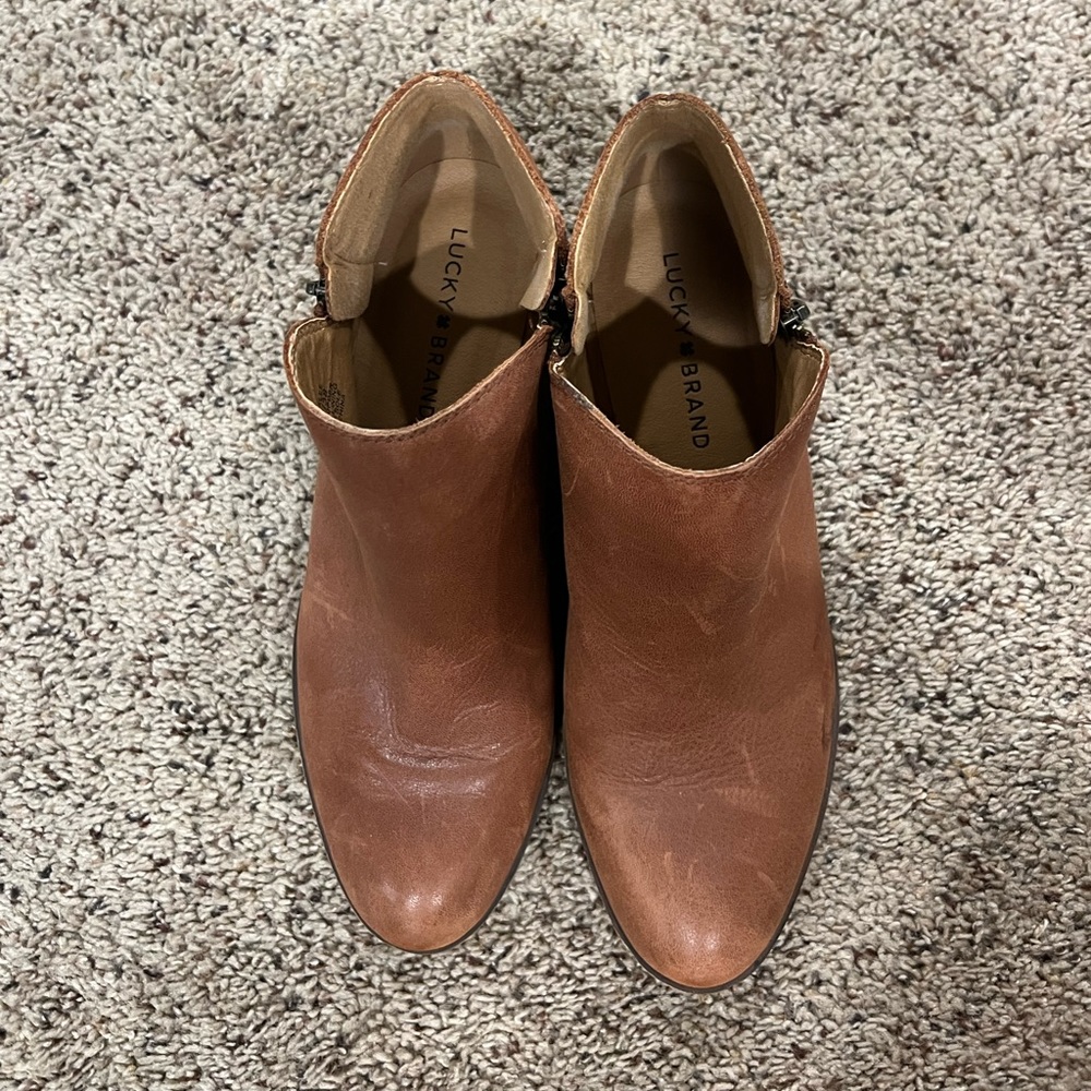 Lucky brand camel booties